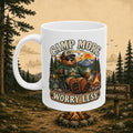 Camp More Worry Less Camping Coffee Mug, 11oz Ceramic