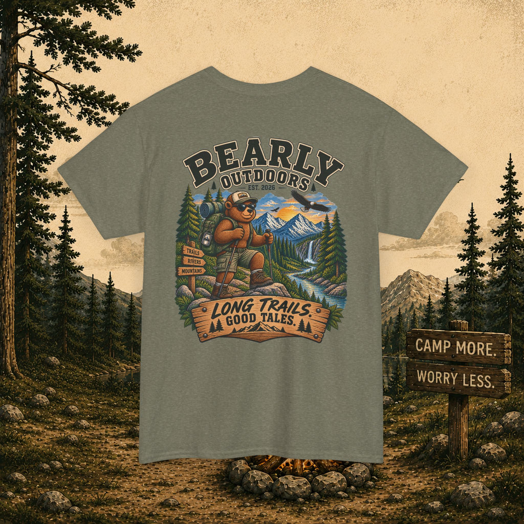 Long Trails, Good Tales Hiking Tee