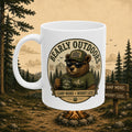 Bearly Outdoors Camping Coffee Mug, 11oz Ceramic